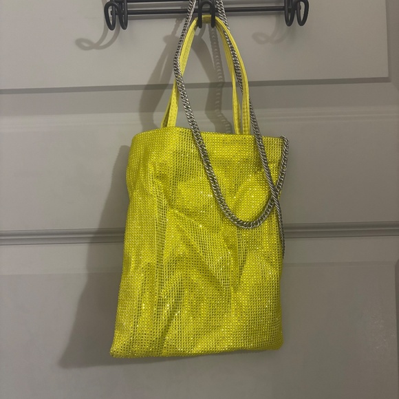 Neon Yellow Rhinestone Zara Bag - Picture 3 of 4